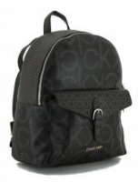 Backpack rund Calvin Klein PCKT Mono SCL Brown Mono Logodruck