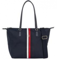 Tommy Hilfiger Poppy Space Blue Blau Tote Corp Markenstrips Shopper