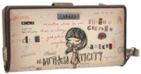 Longbörse Anekke Authenticity Beige Graffiti Kartenfach Handschlaufe Vintage