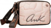 Anekke Handtasche Shoen Padded Schriftzug Metallic