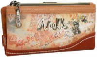 Geldbörse Anekke Peace & Love Flowers separates Etui braun grün