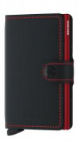 Secrid Kartenetui Miniwallet schwarz rot Gravur Matte Black Red