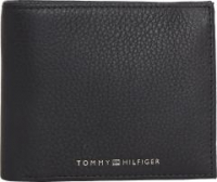 Brieftasche Premium Leder Tommy Hilfiger Bifold Schwarz RFID