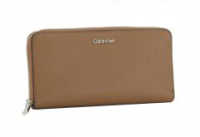 Zipbörse Large Calvin Klein Must ZA Wallet LG Caramel RFID