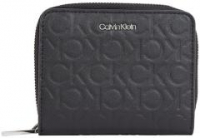 Calvin Klein Must Wallet Emboss kompaktes Damenportmonee Black Schutz