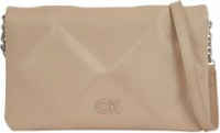 Calvin Klein Re-Lock Shoulder Bag Silver Mink Umhängetasche beige