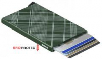 Kartenschutzhülle grün Cardprotector Secrid Laser Tartan Green