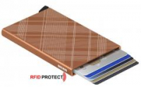 Kartenetui Cardprotector Secrid Laser Tartan Rust orange RFID