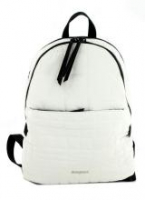 Laptoprucksack gesteppt weiß Whiteboard Desigual Cocoa Mombasa 2Zippers