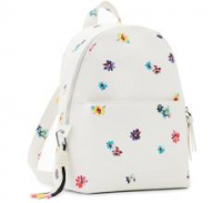 Damenbackpack weiß Blumenprint Desigual Mombasa Mini Fresia Blanco