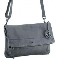 Denim klappbare Schultertasche Patricia Anchor Love Harbour2nd Grau