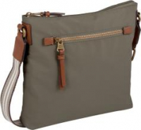 Damen Schultertasche Bari Camel Active Khaki Nylonstoff 