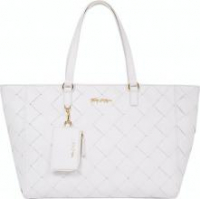 Damenhenkeltasche Tommy Hilfiger woven Optic White Tommy Joy Tote WV Weiß