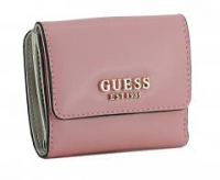 Damenbörse rosa Überschlag klappbar Guess Laurel Pink 