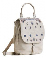 Desigual Taschenrucksack Ankara Regasita Lino bestickt Pailletten