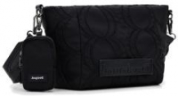 kleine Beuteltasche Desigual Bubbles Amber Black leicht wattiert