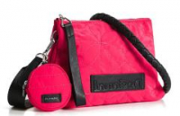 Desigual Prisma Dortmund Fucsia Ziernähte Clutch Crossover rot pink