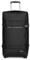 Big Koffertrolley Eastpak Transitr L Bold Emproided schwarz bunte Stickmessage