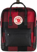 Jugendrucksack Fjällräven Re-Wool Red-Black rot schwarzes Karo recyclete Wolle