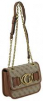 Aileen Guess Braun beige Damenschultertasche 4G Markenprint