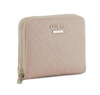 Damengeldbörse Guess Janay Rosewood gesteppt hellrosa Zip Around