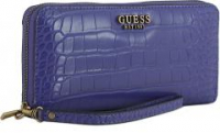 Damengeldtasche lila Krokoprägung Guess Laurel Violet