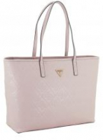 Guess Power Play Tech Tote Rosewood Logo geprägte Henkeltasche Laptopfach rosa