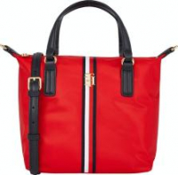 Tommy Hilfiger Poppy Small Tote Red Corporate Kurzgrifftasche rot recycled Streifen