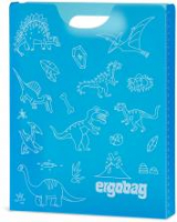 ergobag Folderbox blau Dinosaurier Heftbox Kunststoff