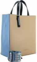 Paper Bag Tote M Liebeskind Kurzgrifftasche Colorblocking beige blau