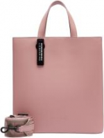 Lederhandtasche altrosa Diebstahlsicherung Liebeskind Paper Bag Tote M Raving Rose