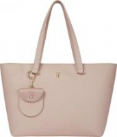 Shopper Tommy Hilfiger Joy Tote Mix Neutral Nude Veloureinlage Etui Anhänger