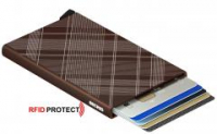 Cardprotector Secrid Metallhülle für Karten Laser Tartan Braun