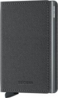 Slimwallet Leder Twist Grey Aluminium Kartenetui Grey Grau RFID Schutz