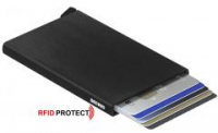 Kreditkartenetui Cardprotector Secrid Brushed Black schwarz