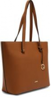 Filippa L.Credi Lederlook Schultertasche Damen Cognac Braun