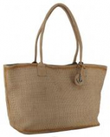 Shoppertasche Grace Mustard Harbour 2nd geflochten Caramel Camelbraun Leder