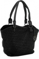 Flechttasche Tote Bag schwarz Harbour 2nd Dilara Leder Ash