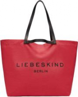 roter Shoppingbag Stoff Liebeskind Berlin Aurora Canvas Glowing Logo 