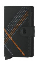 Secrid Miniwallet Stitch Linea Orange schwarz mit oranger Naht