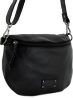 365 d.a.y.s Garda Black schwarze Ledertasche genarbt