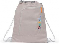 Beutelrucksack Satch Gymbag beige Colourful Mind bunter Schriftzug