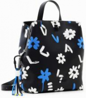 Rucksack schwarz blau Print Desigual Sumy Mini Margy Negro