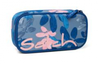 Pencil Case Satch Summer Soul blau rosa Blätterprint