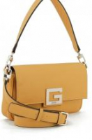 Schultertasche Guess Brightside Yellow Emblem gelb