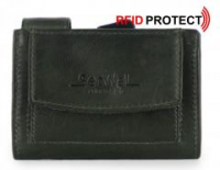 Kartenetui RFID-Schutz SecWal Vintage grün Münzfach Überschlag