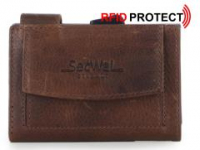 SecWal Bull Kreditkartenbörse RFID Schutz braun Leder