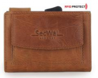 Kartenetui mit Münzfach SecWal Dallas RFID Schutz braun