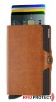 Secrid Twinwallet zwei Metallhüllen Original Cognac