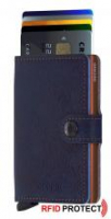 Secrid Mini Wallet Leder Aluminium Indigo